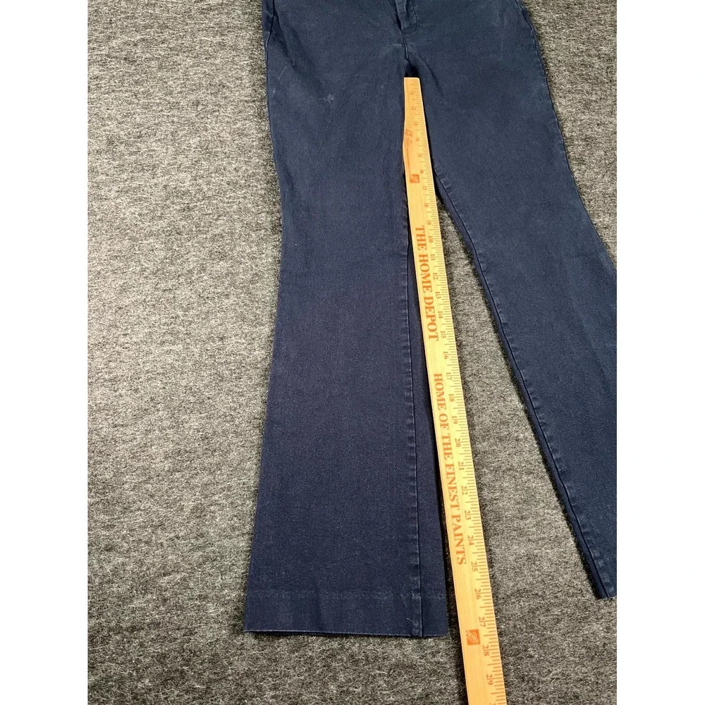 Old Navy Pants Women 4 Navy Blue High Rise Secret Smooth Pockets Pixie Flare Leg